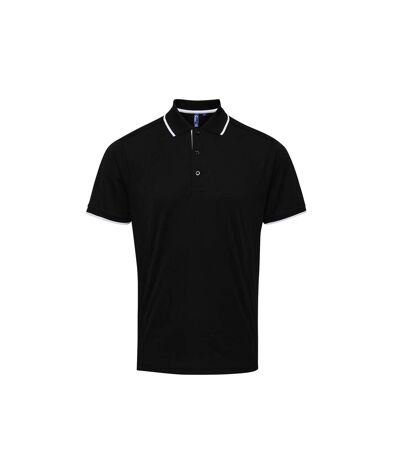 Polo hommes noir/blanc Premier