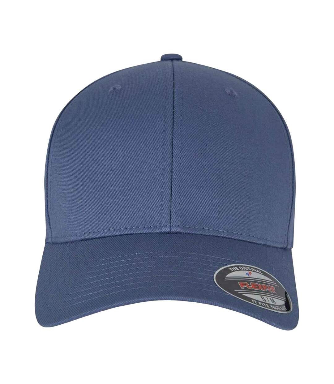 Casquette peignée wooly unisexe bleu Flexfit-1