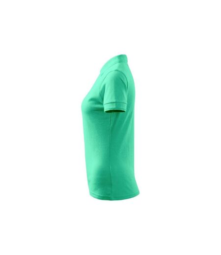 Womens/ladies Pique Polo Shirt Mint Malfini