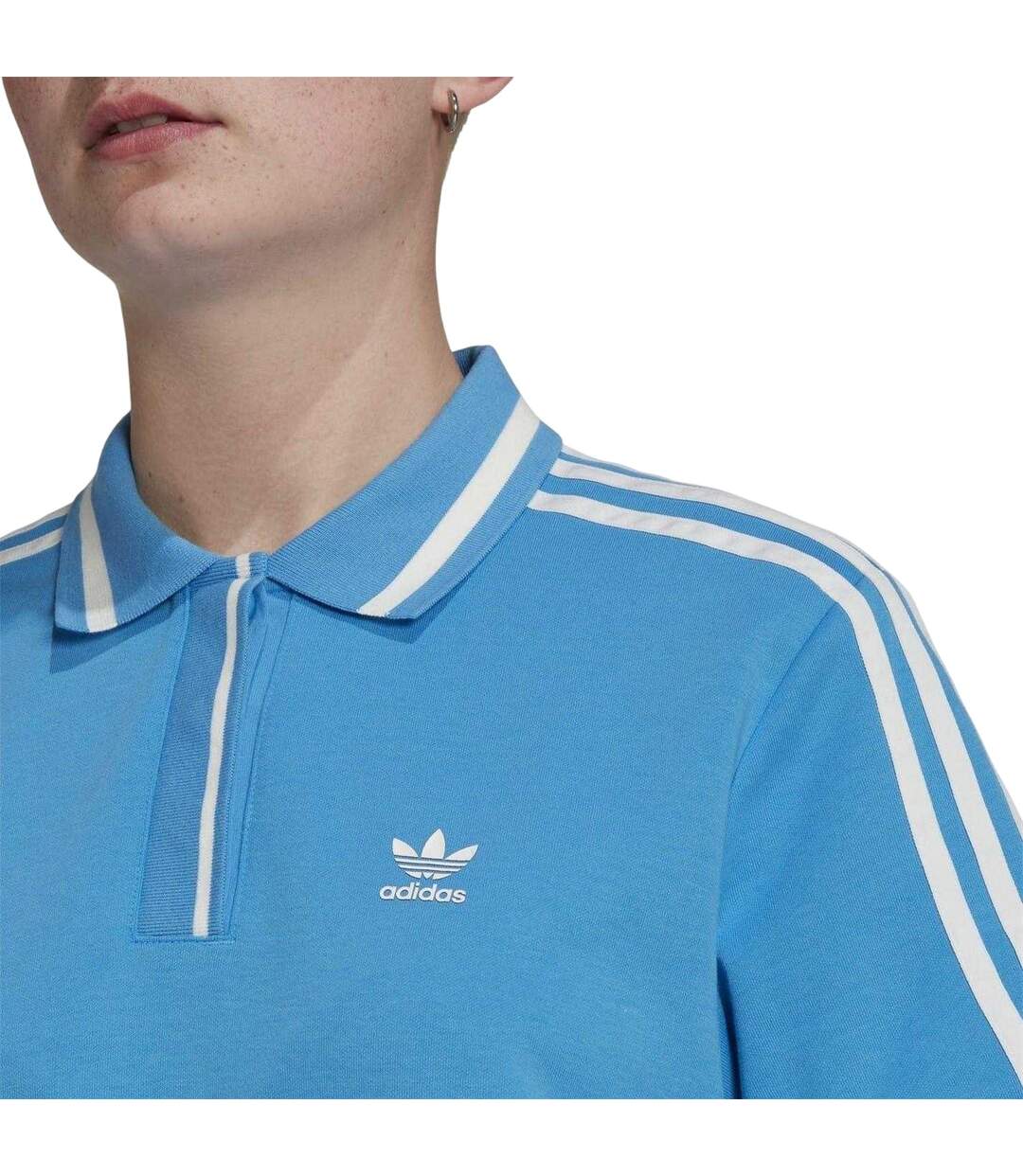 Robe T-shirt Motif/style À Col Femme Bleu Adidas-4