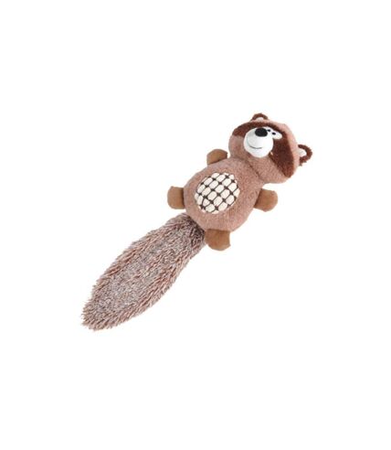 Peluche pour Chien Raton Laveur 40cm Marron