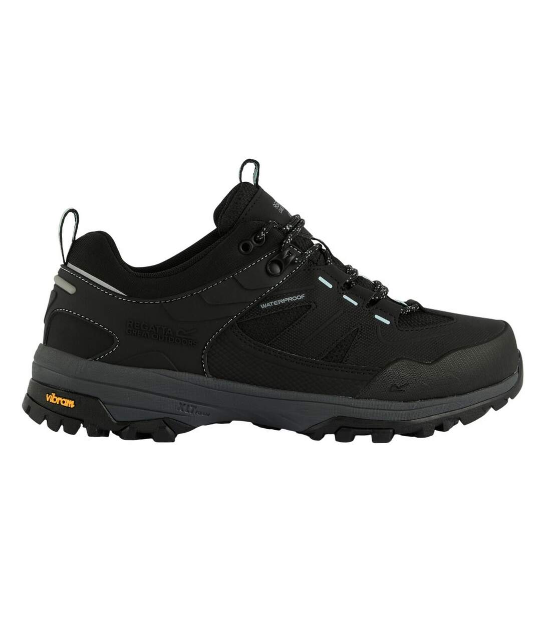 Chaussures De Marche Regen Femme Noir Turquoise Pâle Regatta-3