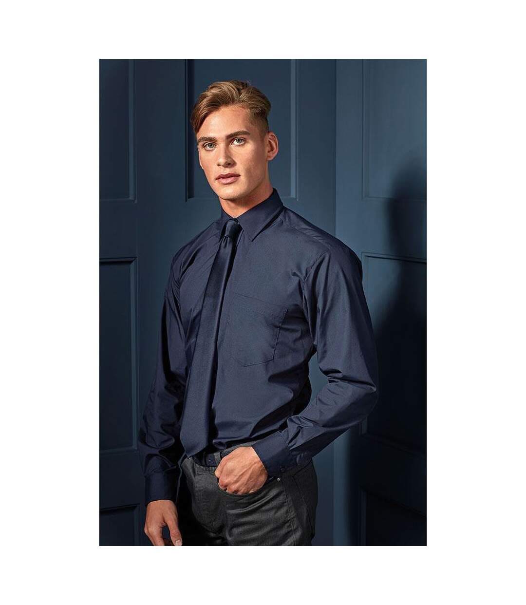 Chemise formelle  homme bleu marine Premier