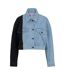 Womens/ladies Galentina-1 Denim Jacket Turquoise Hugo-1
