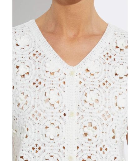 Gilet sans manches effet crochet
