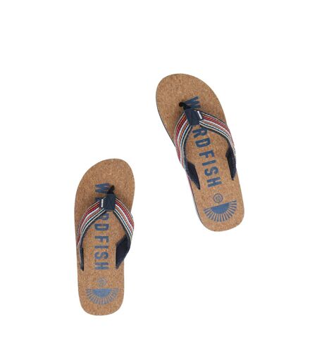 Mens englewood cork flip flops dark blue Weird Fish