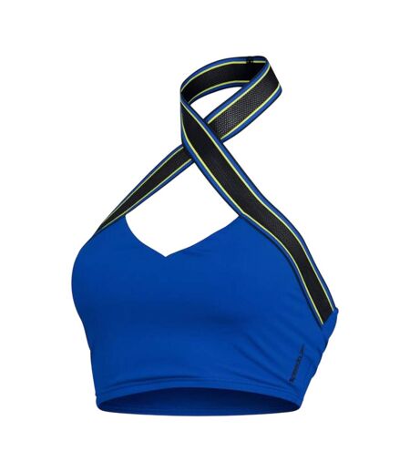 Womens/ladies Stripe Halter Neck Bikini Blue Speedo