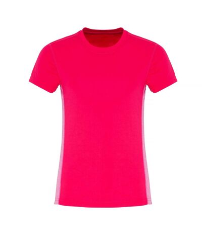 TriDri T-shirt Performance à empiècement contrasté pour femmes/femmes (Noir/Mélange noir) - UTRW6540