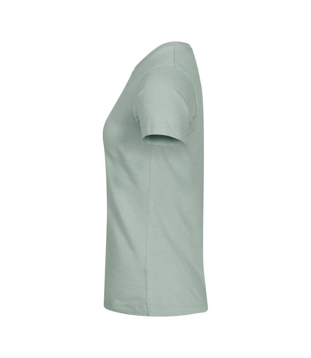 T-shirt Basic Femme Vert Sauge Clique-3
