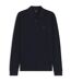 Mens Passerby Logo Long-sleeved Polo Shirt Dark Blue Boss-1