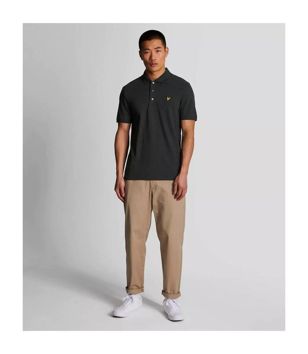Polo Uni Homme Charbon Lyle & Scott-2