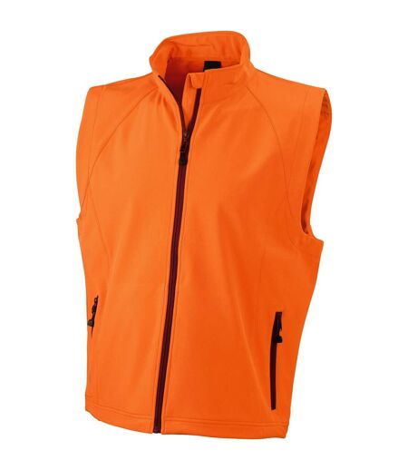 Gilet sans manches softshell coupe-vent imperméable - JN1022 - orange - homme