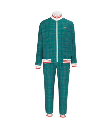Mens Check Plaid Tracksuit Green Lonsdale