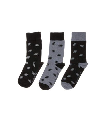 x3 paires de chaussettes noir/gris homme serge blanco 0bg - 39/42