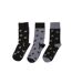 x3 paires de chaussettes noir/gris homme serge blanco 0bg - 39/42-1