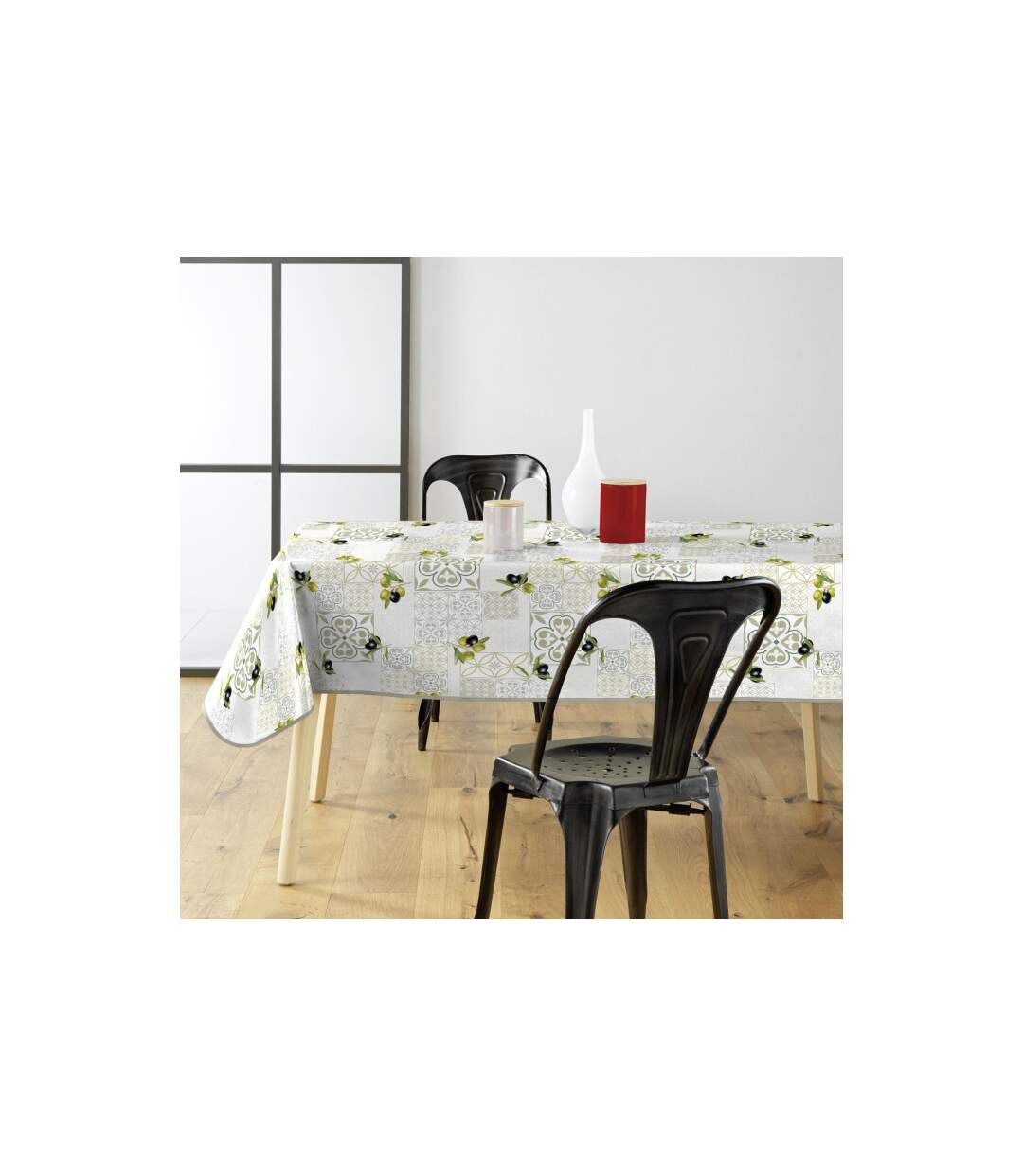 Nappe Toile Cirée Andalousie 140x240cm Vert-1