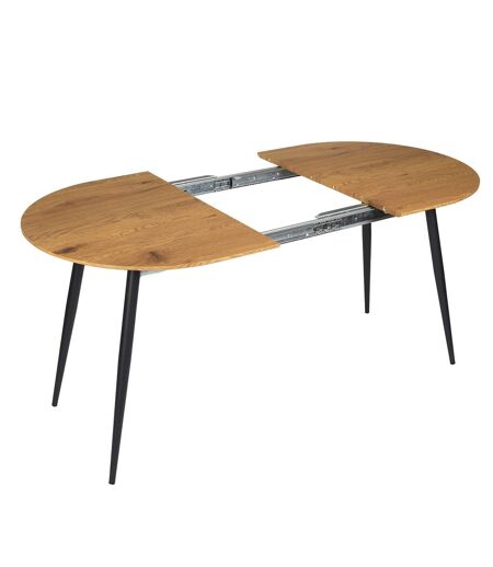Table extensible ovale pour 4 à 6 personnes effet bois - L.120 à 160cm