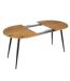 Table extensible ovale pour 4 à 6 personnes effet bois - L.120 à 160cm-2
