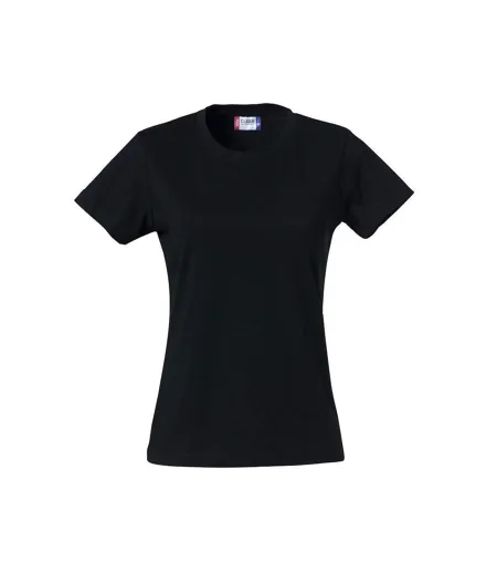 Womens/ladies Plain T-shirt Black Clique