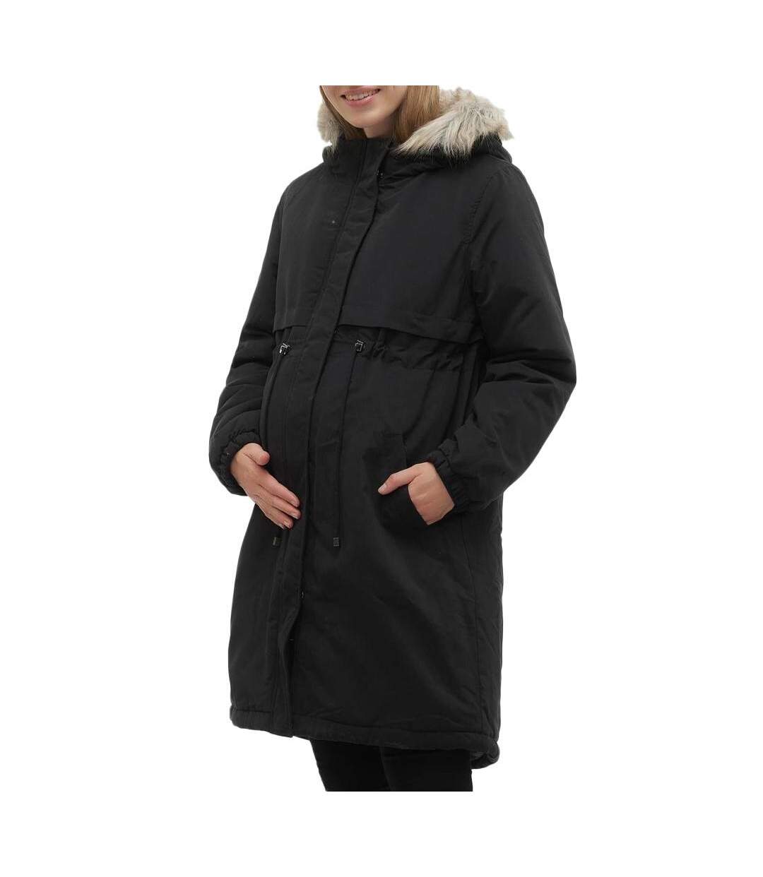 Parka Noire Femme Mamalicious Jessi - L