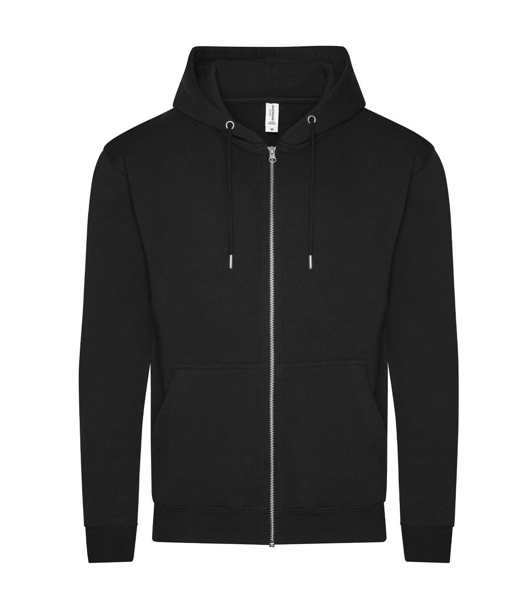 Unisex adult organic hoodie deep black Awdis-1