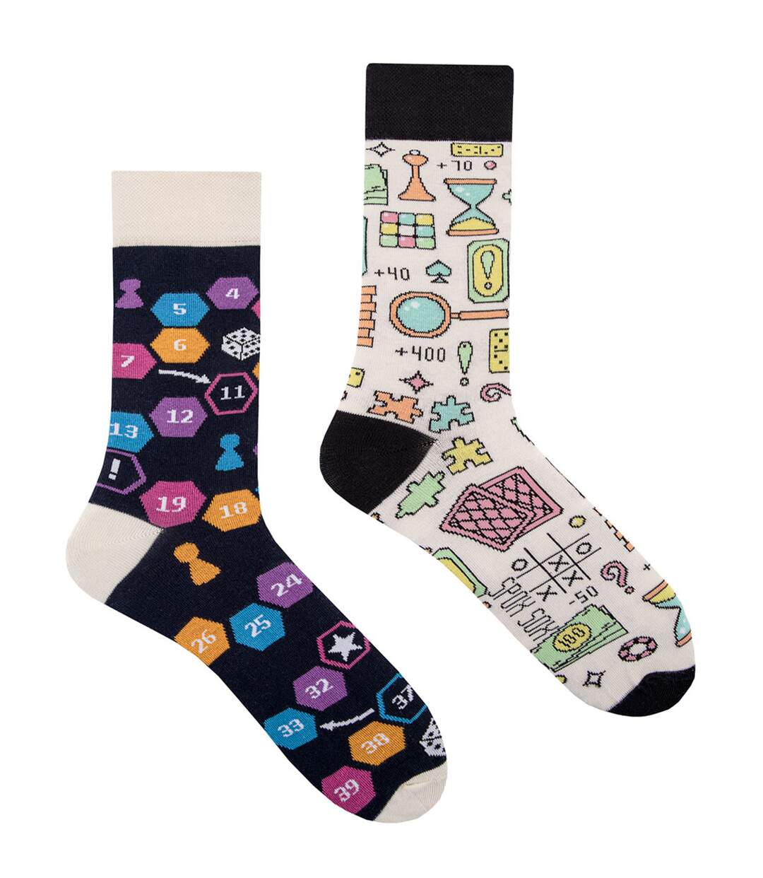 SPOX SOX - Unisex Novelty Odd Socks - Board Games