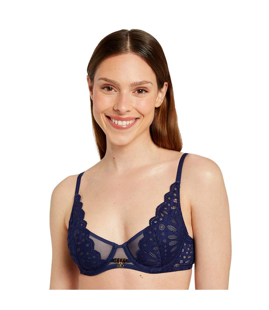 Soutien-gorge armature bleu marine Amélie-2