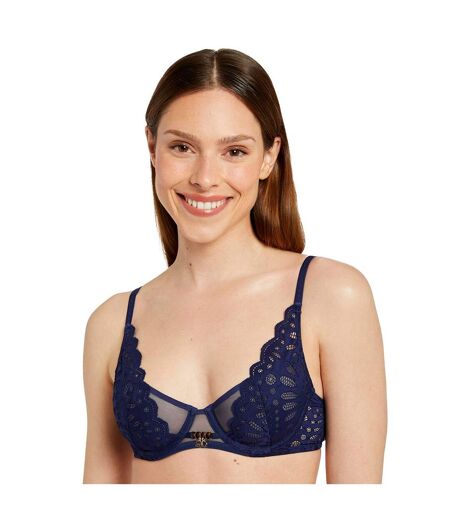 Soutien-gorge armature bleu marine Amélie