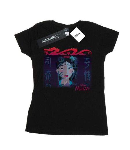 Disney Femme/Les femmes Mulan - T-shirt en coton avec visage de geisha (Noir) - UTBI16053