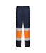 Pantalon Homme Bleu Marine Orange Fluo Roly Workwear-1