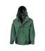 Mens zip and clip waterproof 3 in 1 jacket bottle green/black Result