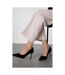 Womens/ladies Dash Pointed Court Shoes Natural Black Dorothy Perkins-1