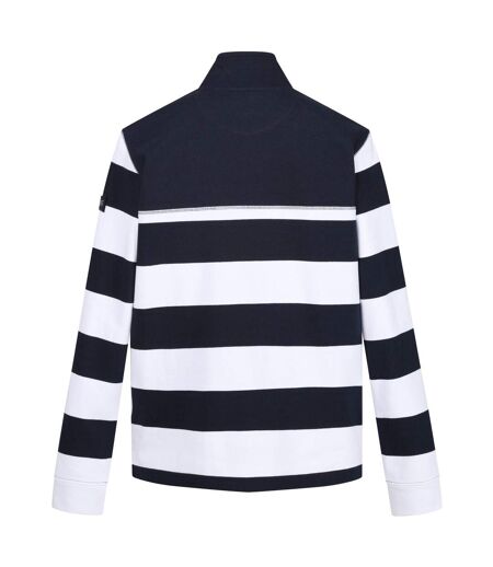 Mens Agilno Striped Half Zip Fleece Top Navy White Regatta