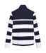 Mens Agilno Striped Half Zip Fleece Top Navy White Regatta-3
