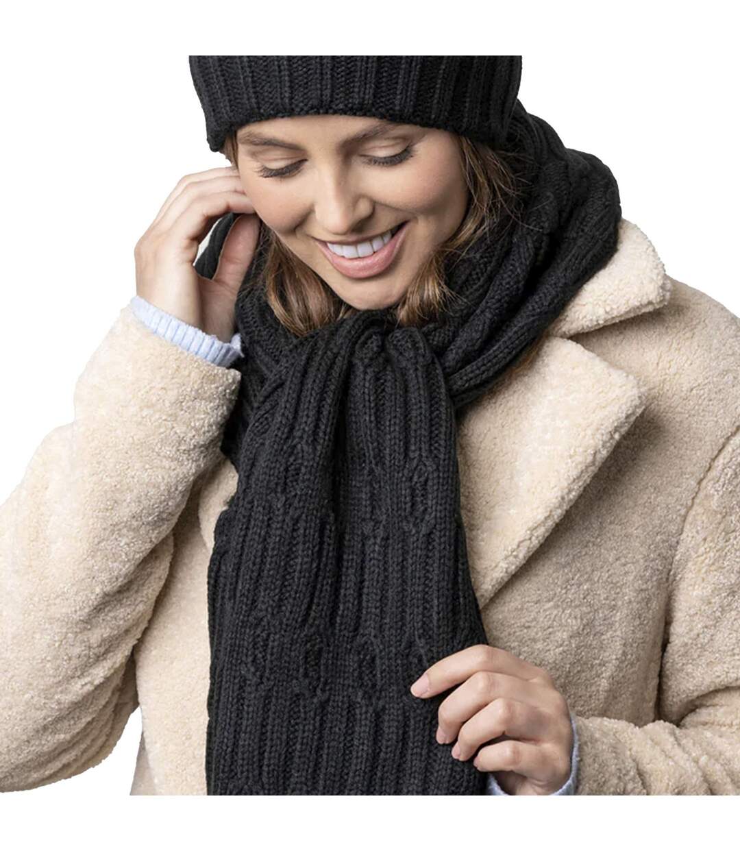 Ladies Luxury Fleece Winter Scarf Thermal Scarf for Cold Weather-4