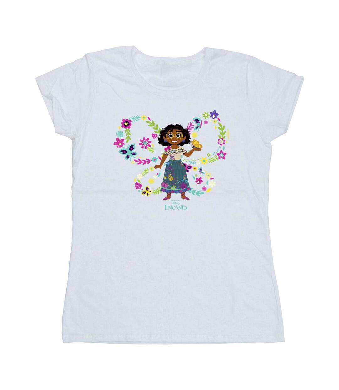 Disney - T-shirt ENCANTO MIRABEL BUTTERFLY - Femme (Blanc) - UTBI19536-1