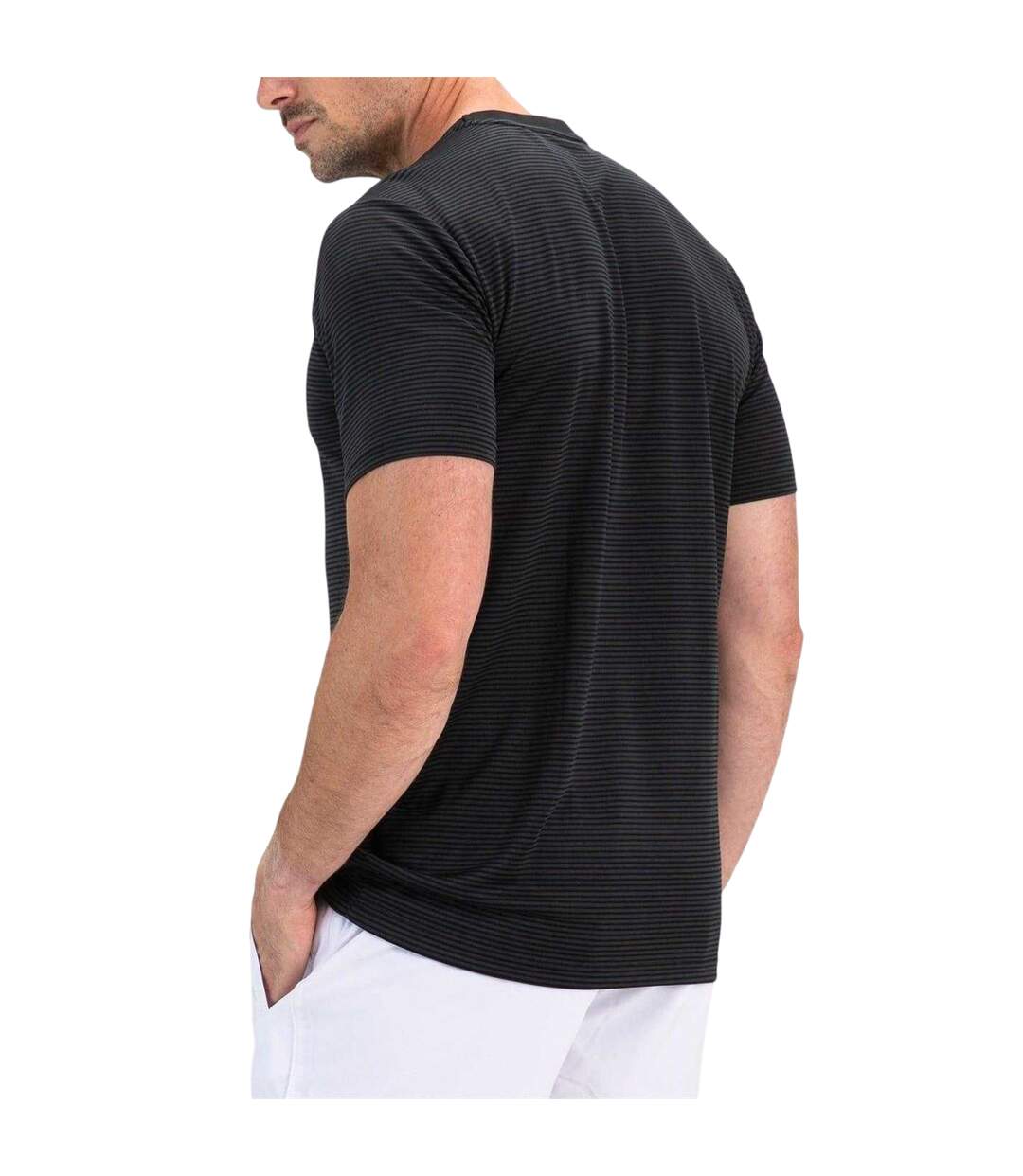 T-shirt Manches Courtes Sport Motif/style Logo Homme Noir Sjeng Sports-2