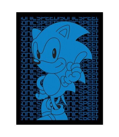 Sonic The Hedgehog - Poster encadré SONIC SPEED (Noir / Bleu) (40 cm x 30 cm) - UTPM8613