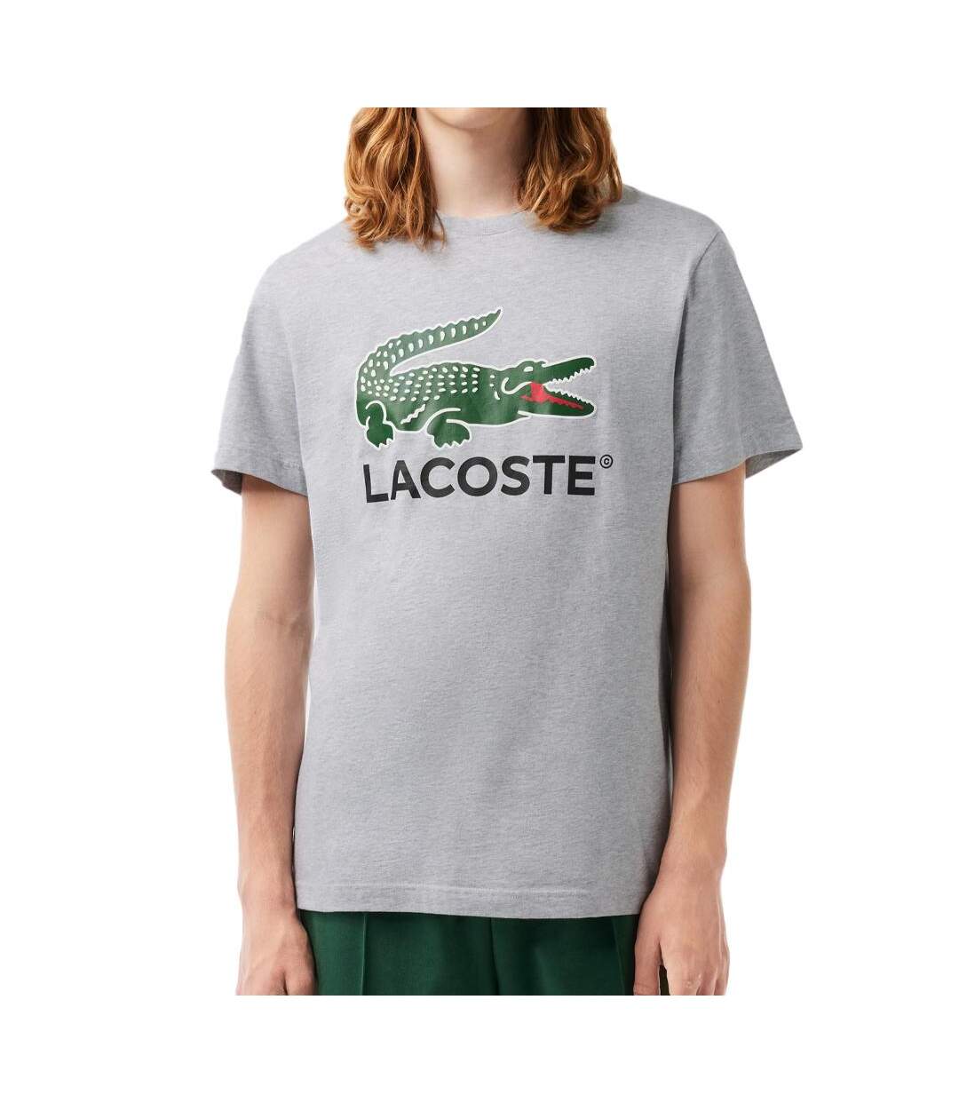 T-shirt Gris Homme Lacoste Signature - XL-1