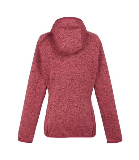 Womens/ladies newhill marl hooded fleece jacket mineral red Regatta