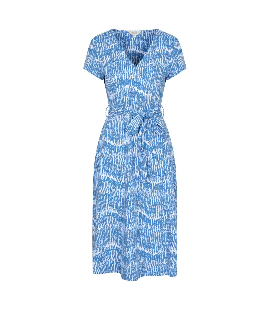 Womens/ladies Santorini Wrap Midi Dress Bright Blue Mountain Warehouse-1