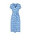 Womens/ladies Santorini Wrap Midi Dress Bright Blue Mountain Warehouse-1