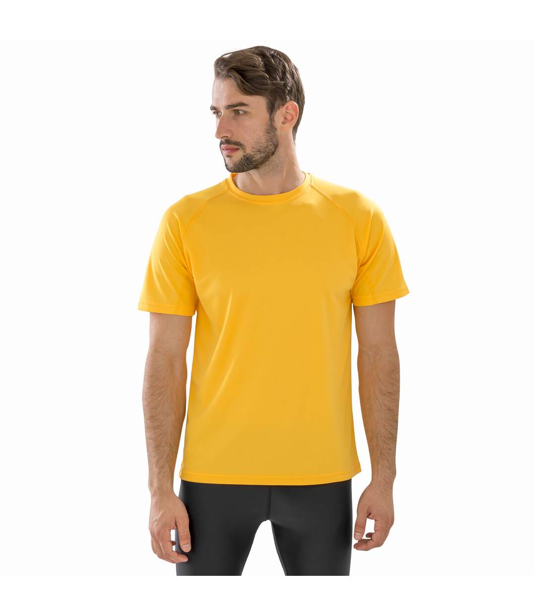 Spiro Mens Impact Aircool T-Shirt (Gold)