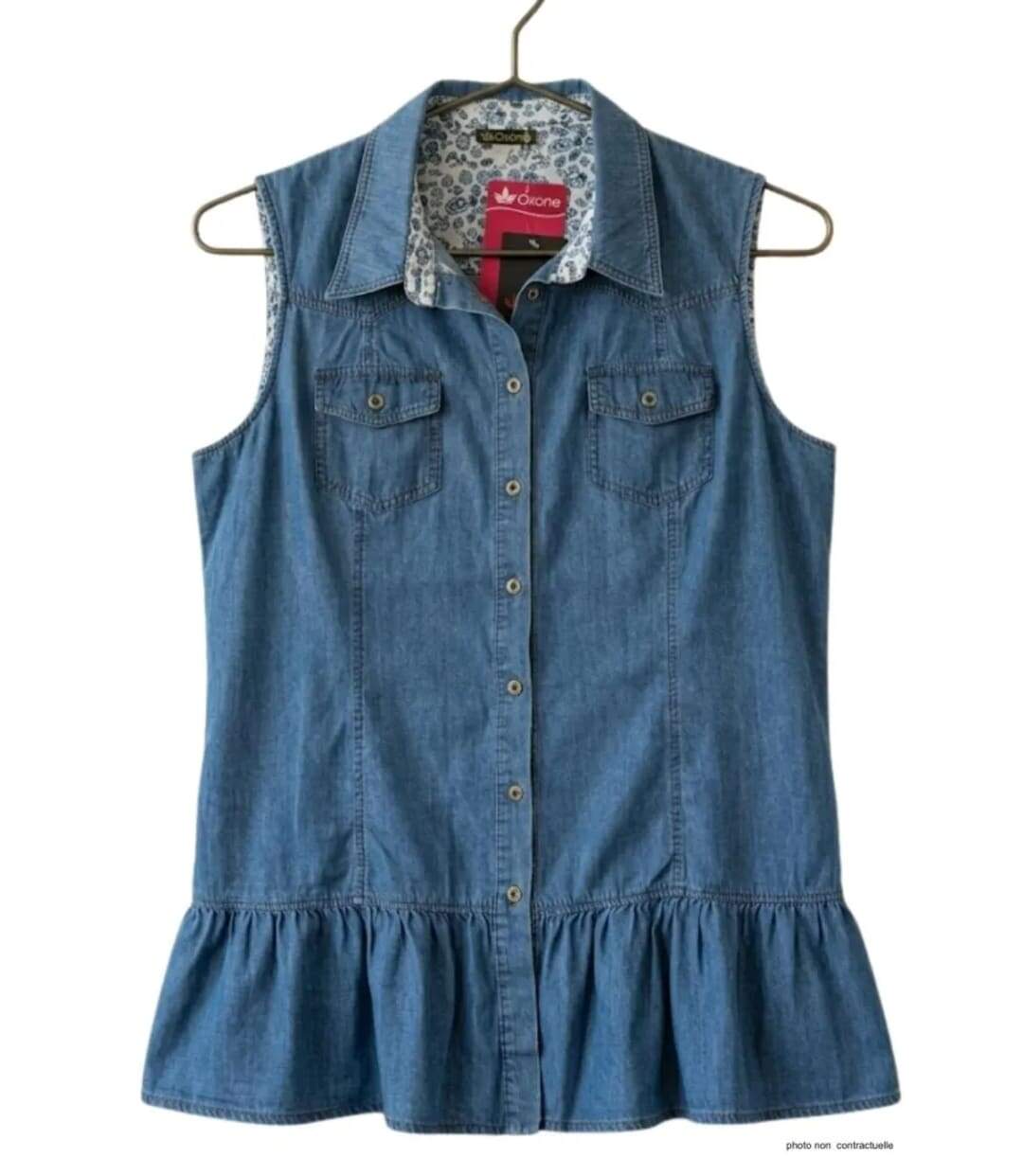 Axone Denim-Confort Tunique en jean bleu coupe ample pour un style quotidien 100% coton-2