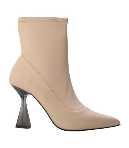 Womens/ladies Liya Leather Ankle Boots Natural Ted Baker