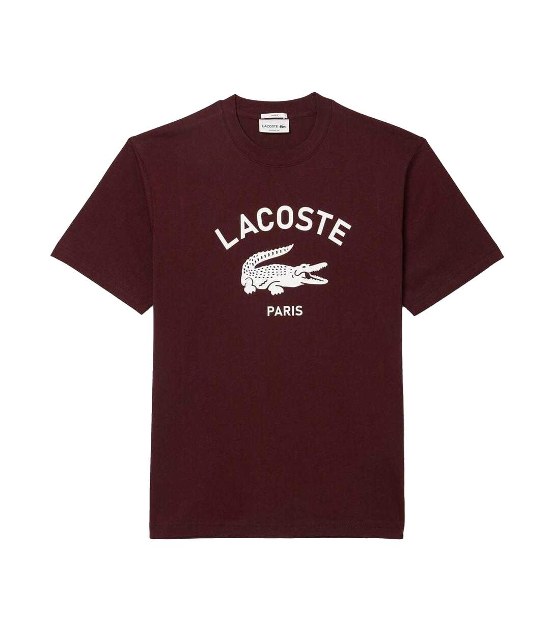 T-shirt Style Signature Imprimée Adulte Rouge Bordeaux Lacoste-2