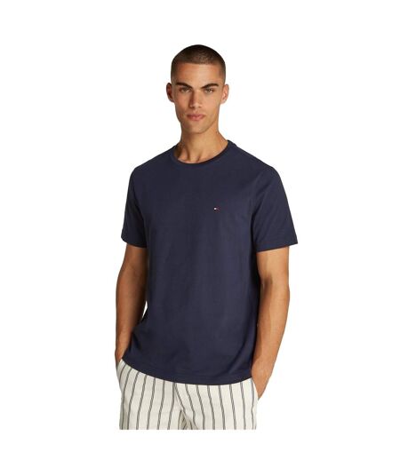 T-shirt Motif/style Logo Brodé Homme Rose Foncé Violet Tommy Hilfiger