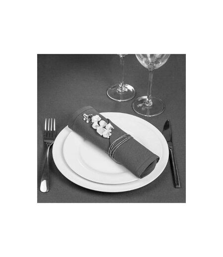Lot de 4 Serviettes de Table Coton 40x40cm Gris Foncé