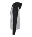 Mens Basic Raglan Hoodie Gris Chiné Noir Build Your Brand-3