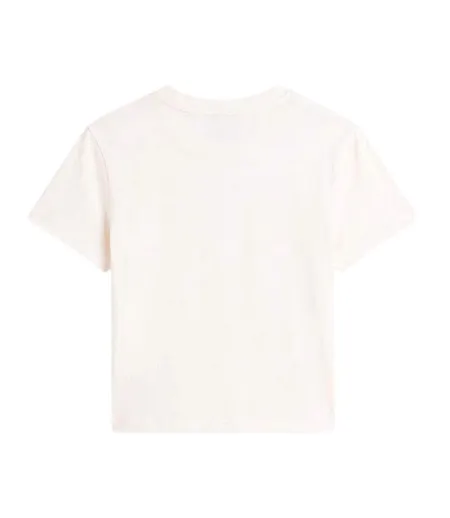 T-shirt Motif/style Drapeau Femme Blanc Cassé Tommy Jeans